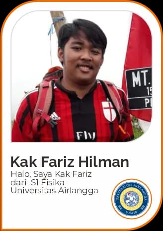 Tutor Kak Fariz Hilman untuk program Bimbel & Les Privat UTBK, SIMAK UI, UTUL UGM. Guru Privat dari PTN Favorit.