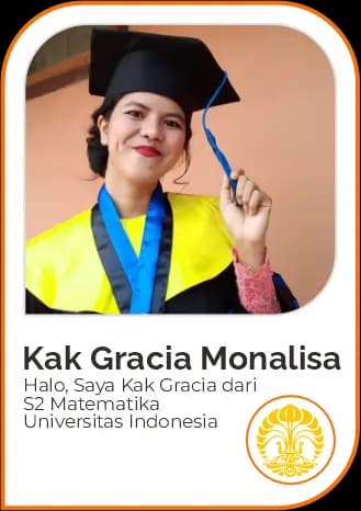 Tutor Kak Gracia Monalisa untuk program Bimbel & Les Privat UTBK, SIMAK UI, UTUL UGM. Guru Privat dari PTN Favorit.