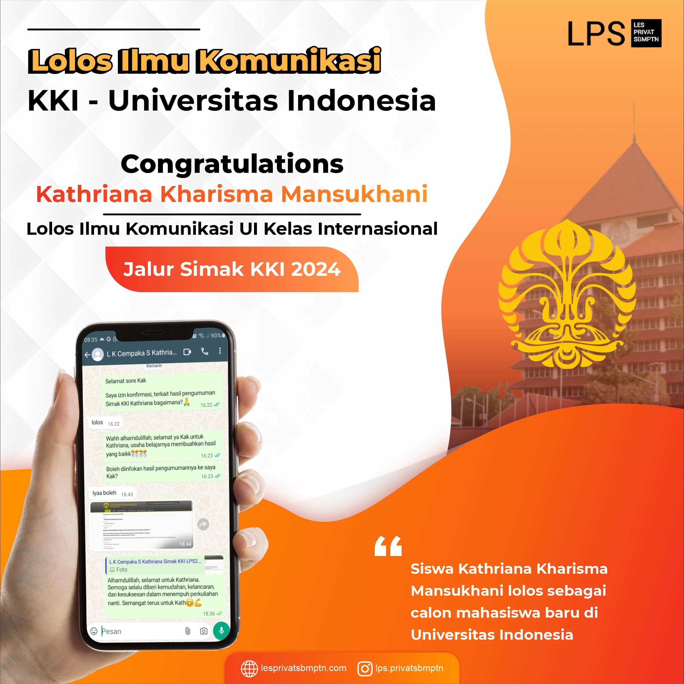 Kisah Sukses Kathriana Kharisma Mansukhani lolos Simak KKI 2024