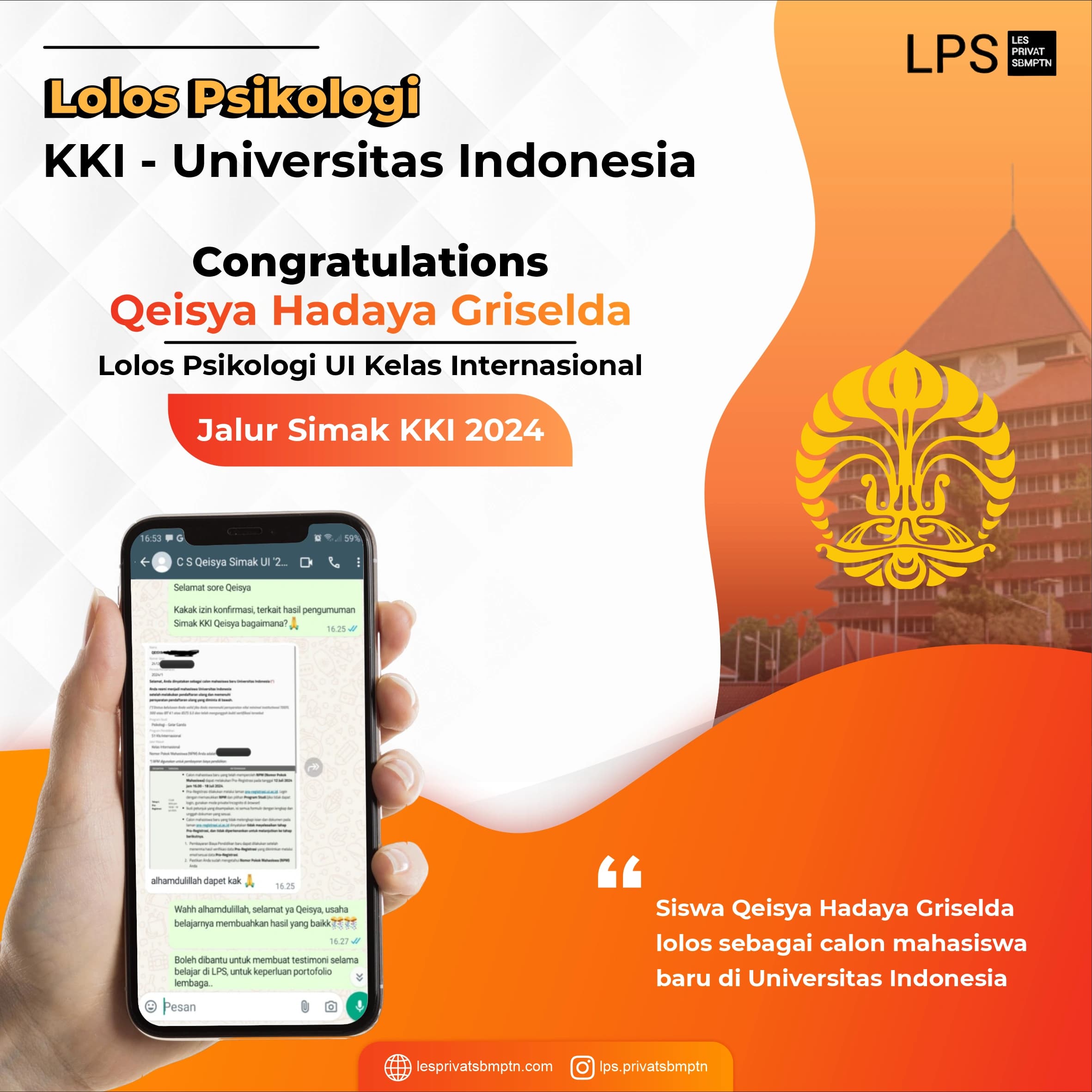 Kisah Sukses Qeisya Hadaya Griselda lolos Simak KKI 2024